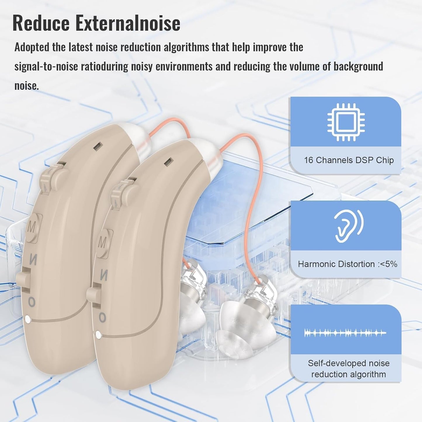 Smart hearing amplifiers- Hear clear again.